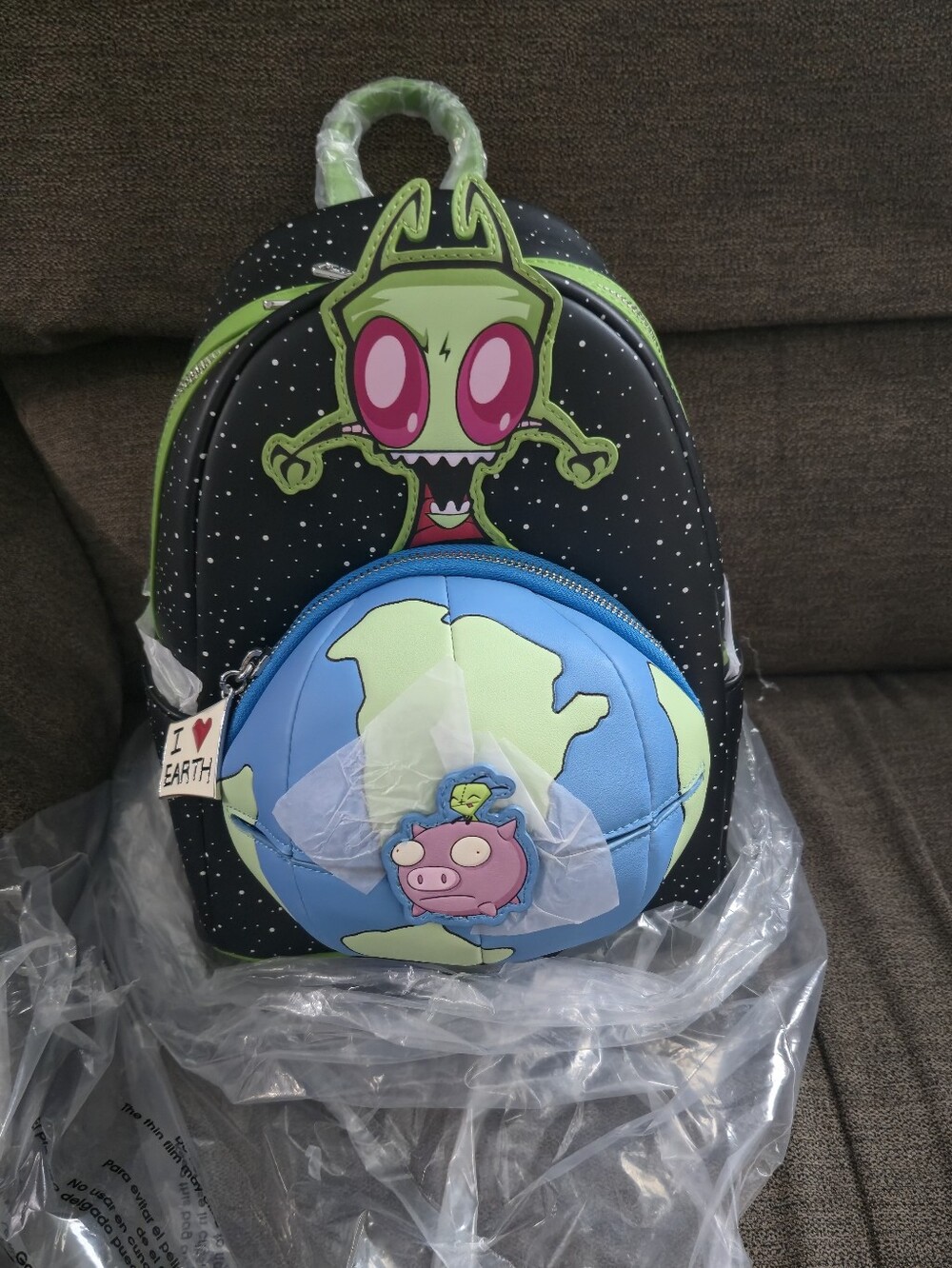 Loungefly Invader Zim Globe Glow in the dark Backpack